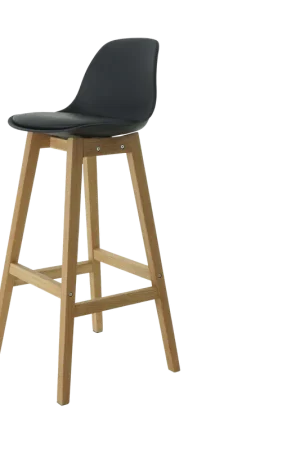 Drevo barkruk zwart - houten onderstel - 73 cm Superprijs