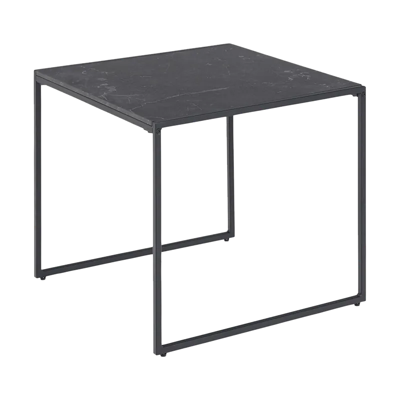 Imke salontafel marmerlook antraciet - 50 x 50 cm Hoge Kwaliteit