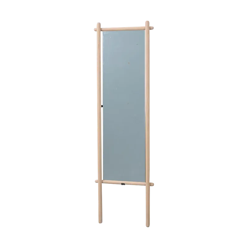 Express Levering Milford eikenhouten staande wandspiegel whitewash - 180 cm