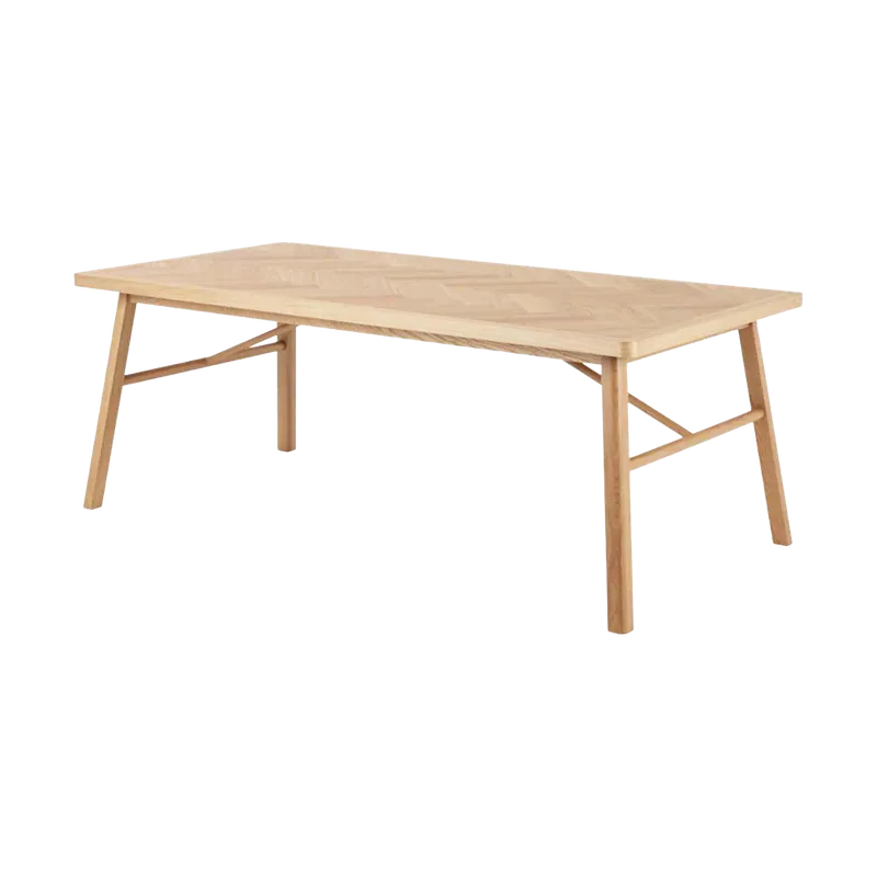 Gwen houten eettafel naturel visgraat - 200 x 100 cm Lage Prijs
