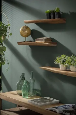 Wandschap Edge 60Cm Set Van 3 Massief Acacia Aanbieding