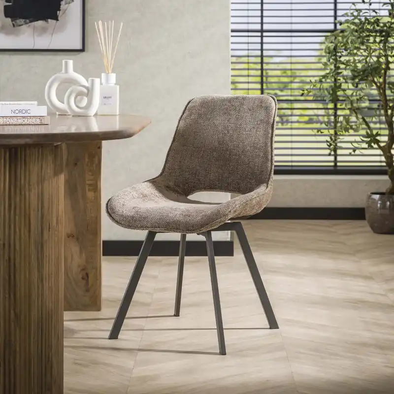 Stoel Swivel Draaibaar Verpakt Per 4 Hoven Champagne Must-Have