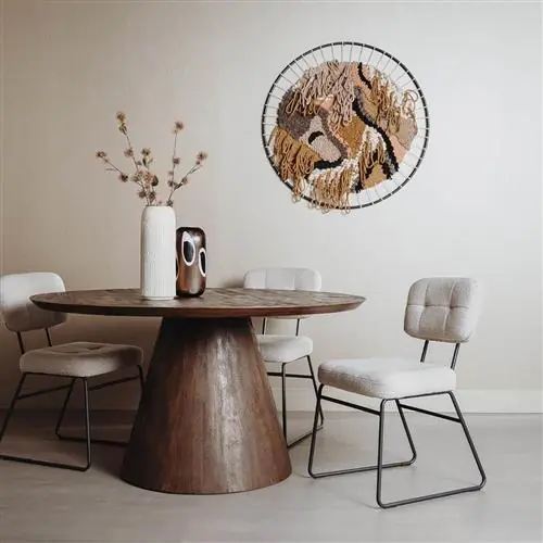 Laatste Versie Tower Living Eettafel Premana rond - 130 x 130 – bruin