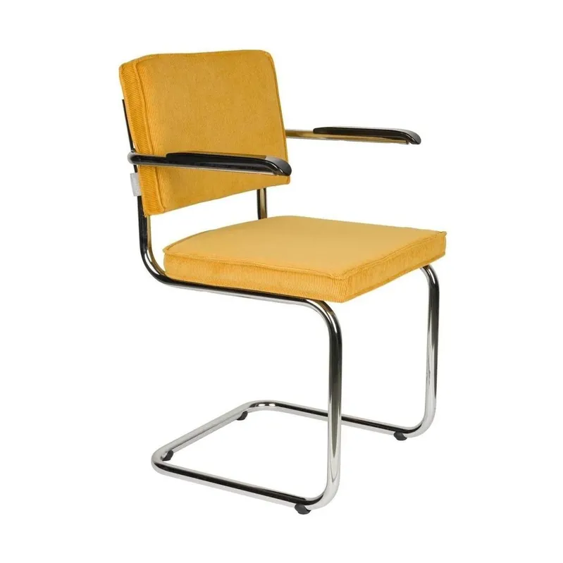 Lage Prijs Zuiver Ridge Rib armstoel Yellow