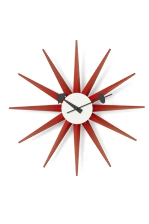 Betaalbaar Vitra Sunburst wandklok Rood