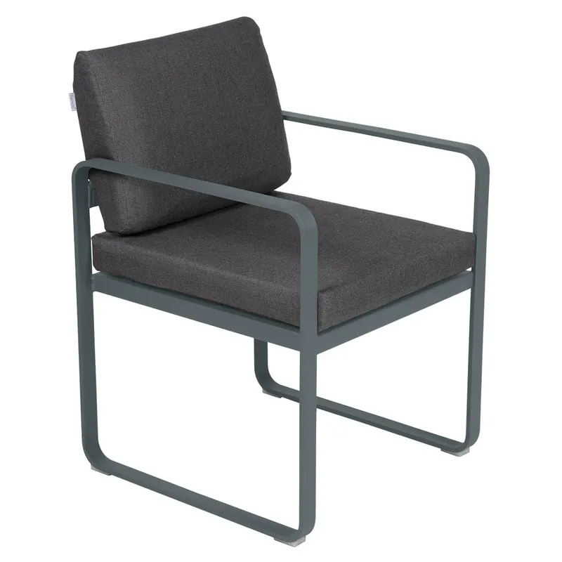 Fermob Bellevie dining armchair tuinstoel Storm grey - Graphite Exclusieve Aanbieding