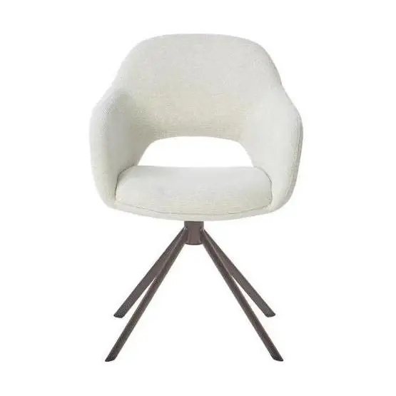 HelloChair HC32 Benito eetkamerstoel Sneak Linen spinpoot anodic brown Alleen Vandaag