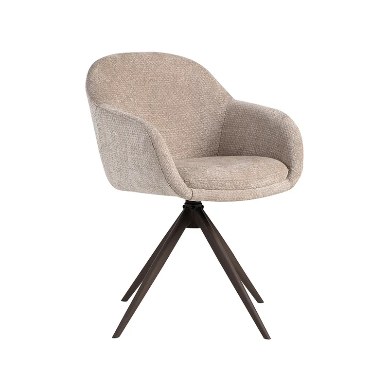 Hete Deal Label51 Eetkamerstoel Fiby - Clay - Elite - Brons onderstel