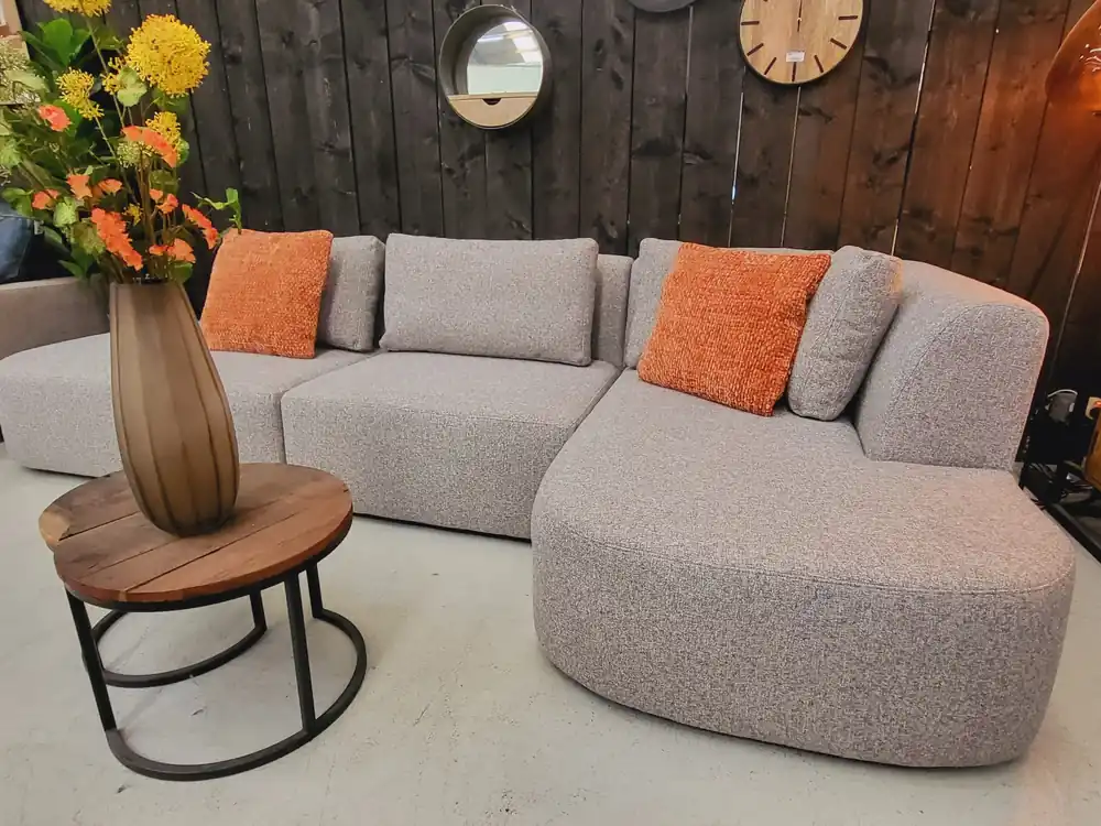 Veilige Betaling MySofa Hoekbank Blocks Ottomane + 90 cm + longchair Clay 84 - Showroommodel