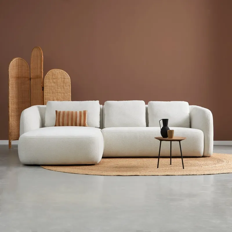 Pepp Hoekbank CLOUD met chaise longue links in Raven 22 Nieuw