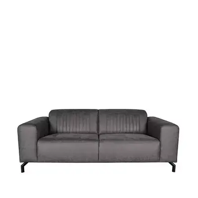 Laatste Versie LABEL51 Bank Trento - Antraciet - Microfiber - 2-Zits
