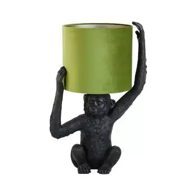 Betrouwbaar Light&living Tafellamp 46x32x68 cm MONKEY mat zwart+olijf groen