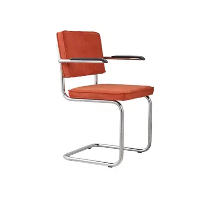 Rechtstreeks Van De Fabrikant ZUIVER ARMCHAIR RIDGE RIB ORANGE 19A