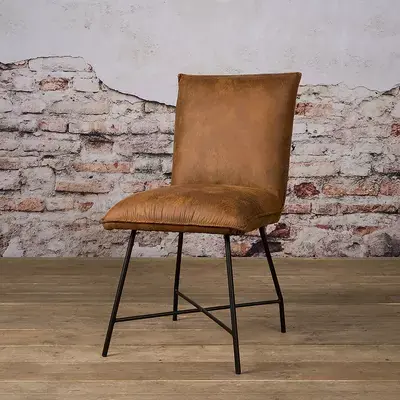 Tower living Trofa sidechair - fabric amazon 9 cognac Direct Verzonden