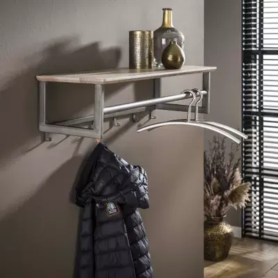 AnLi Style Kapstok 6 haken roede/hoedenplank Dagaanbieding