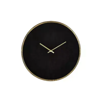 Korting PTMD Ray Black Velvet Clock With Gold Metal Border