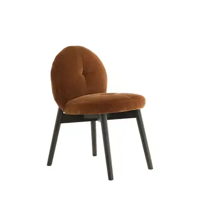 Meest Verkocht Light&living Eetkamerstoel 59x50x83 cm SINOSA velvet bruin+hout dnkr brn - set van 2