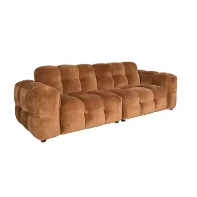 Korting DUTCHBONE Sofa Hackman 3-Seater Velours Cognac