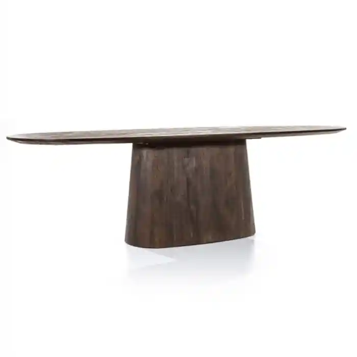 Laatste Versie Eettafel Aron ovaal 200x110 - bruin