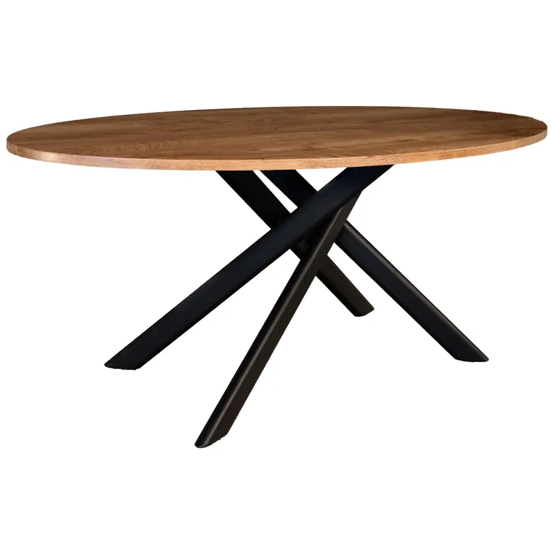 Eettafel ovaal 160cm Twist bruin ovale eettafel Gereduceerde Prijs